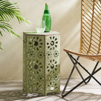 Side Table Outdoor 14-inch Floral Side Table by Christopher Knight Home