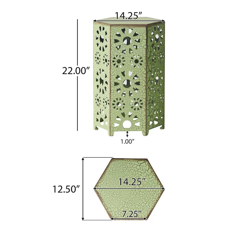 Side Table Outdoor 14-inch Floral Side Table by Christopher Knight Home