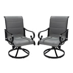 5-Piece Outdoor Textilene Aluminum Swivel Chair Dining Set