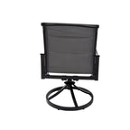 5-Piece Outdoor Textilene Aluminum Swivel Chair Dining Set