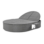 Outdoor Sun Bed Patio 2-Person Daybed with Cushions and Pillows