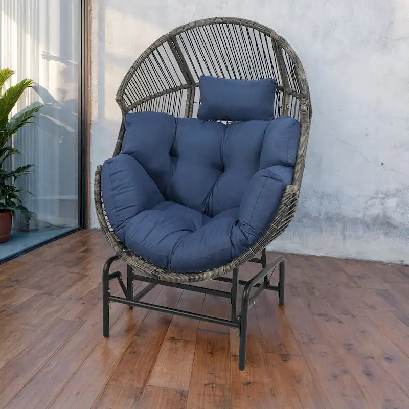 Outdoor Egg Chair Oversized Glder Chairs - Light Grey