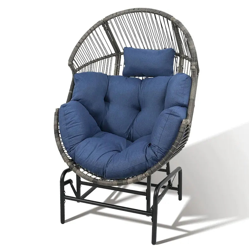 Outdoor Egg Chair Oversized Glder Chairs - Light Grey