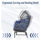 Outdoor Egg Chair Oversized Glder Chairs - Light Grey