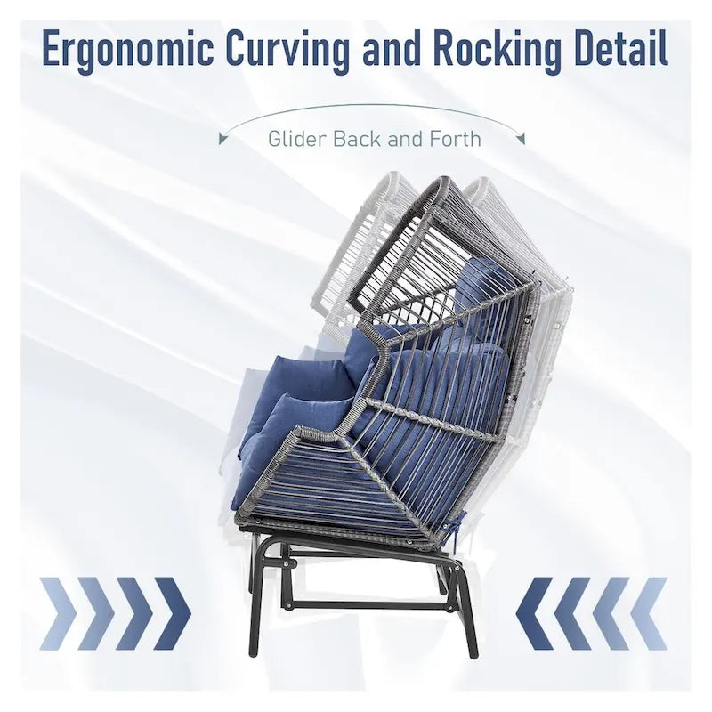 Outdoor Egg Chair Oversized Glder Chairs - Light Grey