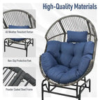 Outdoor Egg Chair Oversized Glder Chairs - Light Grey