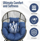 Outdoor Egg Chair Oversized Glder Chairs - Light Grey