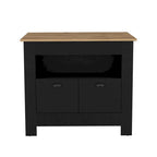 Kitchen Island Two Door Cabinet and Shelf for Dining Room.