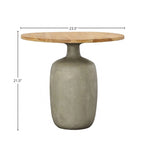Elizabeth End Table, Natural/Gray
