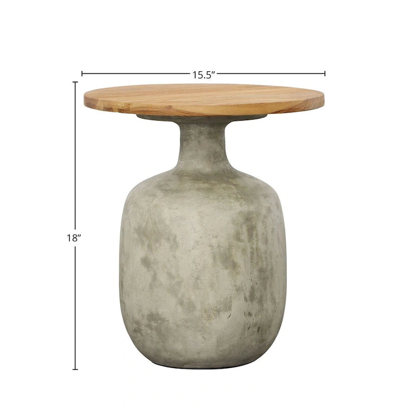 Elizabeth End Table, Natural/Gray