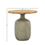 Elizabeth End Table, Natural/Gray