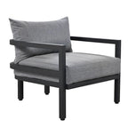 4-Piece Multi-person Outdoor Steel Sofa Set, Waterproof, Anti-rust and Anti-uv