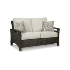 Signature Design by Ashley Paradise Trail Medium Brown/Beige 3-Piece Outdoor Seating Package - 84W x 34D x 37H