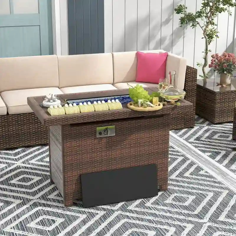 11 PCS Patio Furniture Set, Outdoor Sectional Sofa Sets