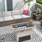 11 PCS Patio Furniture Set, Outdoor Sectional Sofa Sets