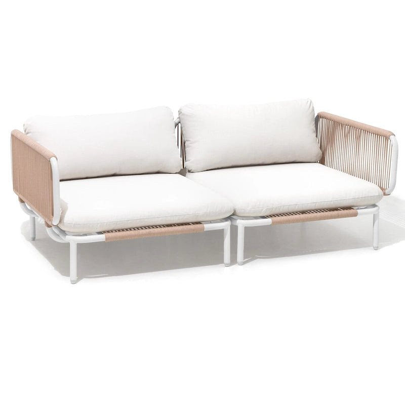 Outdoor Loveseat Composed of Two Chairs, Customizable Set by Combining Multiple Chairs - Combined by 2 corner chairs