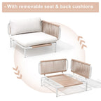 Outdoor Loveseat Composed of Two Chairs, Customizable Set by Combining Multiple Chairs - Combined by 2 corner chairs