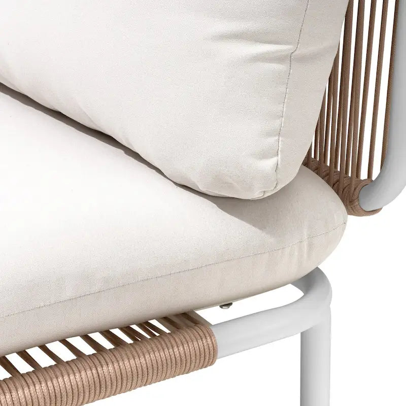 Outdoor Loveseat Composed of Two Chairs, Customizable Set by Combining Multiple Chairs - Combined by 2 corner chairs
