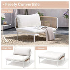 Outdoor Loveseat Composed of Two Chairs, Customizable Set by Combining Multiple Chairs - Combined by 2 corner chairs