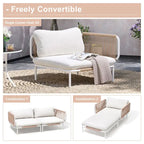 Outdoor Loveseat Composed of Two Chairs, Customizable Set by Combining Multiple Chairs - Combined by 2 corner chairs