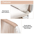 Outdoor Loveseat Composed of Two Chairs, Customizable Set by Combining Multiple Chairs - Combined by 2 corner chairs