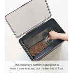 Yamazaki Home Airtight Pet Food Container - Three Sizes, Polypropylene, Medium, 8 lbs., 1.6 gallons, 6 quarts