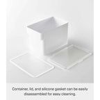 Yamazaki Home Airtight Pet Food Container - Three Sizes, Polypropylene, Medium, 8 lbs., 1.6 gallons, 6 quarts