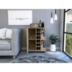 Bartlet 2-Shelf 6-Bottle Bar Cart with Division for Kitchen, Party and Living Room