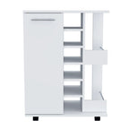 Bartlet 2-Shelf 6-Bottle Bar Cart with Division for Kitchen, Party and Living Room
