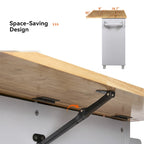Rolling Kitchen Island with Storage,Kitchen Cart with Rubber Wood Top,Spacious Drawer with Divider and Internal Storage Rack
