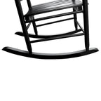 Comfortable Porch Rocking Chair Outdoor, Acacia Wooden Rocker Chair with Seat and Back Cushion, Armrests