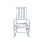 Comfortable Porch Rocking Chair Outdoor, Acacia Wooden Rocker Chair with Seat and Back Cushion, Armrests