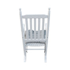 Comfortable Porch Rocking Chair Outdoor, Acacia Wooden Rocker Chair with Seat and Back Cushion, Armrests