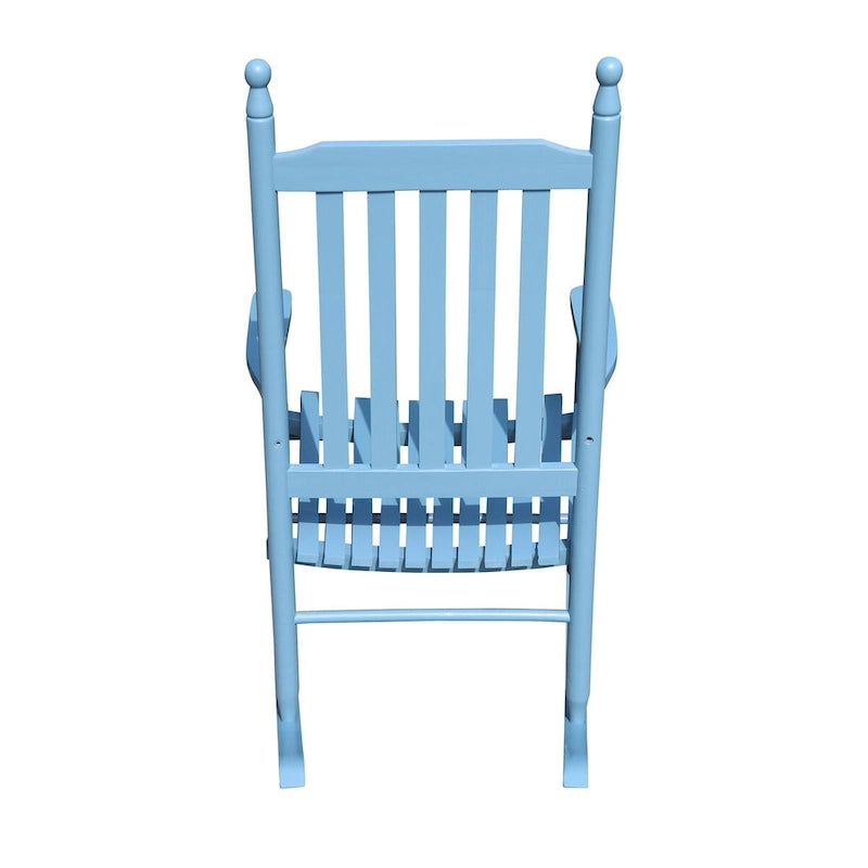 Comfortable Porch Rocking Chair Outdoor, Acacia Wooden Rocker Chair with Seat and Back Cushion, Armrests