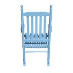 Comfortable Porch Rocking Chair Outdoor, Acacia Wooden Rocker Chair with Seat and Back Cushion, Armrests