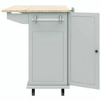 Rolling Kitchen Cart with Drop Leaf, Storage Rack, and 3-Tier Cabinet Organizer