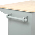 Rolling Kitchen Cart with Drop Leaf, Storage Rack, and 3-Tier Cabinet Organizer