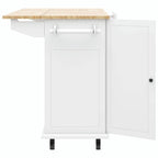 Rolling Kitchen Cart with Drop Leaf, Storage Rack, and 3-Tier Cabinet Organizer
