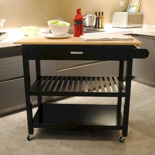 40 Mobile Kitchen Island & Kitchen Cart,with Two Lockable Wheels