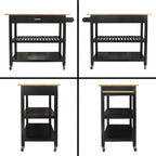 40 Mobile Kitchen Island & Kitchen Cart,with Two Lockable Wheels