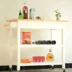 40 Mobile Kitchen Island & Kitchen Cart,with Two Lockable Wheels