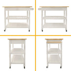 40 Mobile Kitchen Island & Kitchen Cart,with Two Lockable Wheels