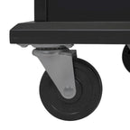53.9 Width Rolling Kitchen Cart on Wheels with Internal Storage Rack and 3 Tier Pull Out Cabinet Organizer