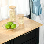 Modern 41 Rolling Kitchen Island on Wheels