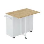 Multi-Functional Kitchen Island Cart with 2 Door Cabinet and Two Drawers