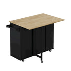 Multi-Functional Kitchen Island Cart with 2 Door Cabinet and Two Drawers
