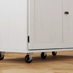 Rolling Kitchen Island with Storage on Wheels with Drawer