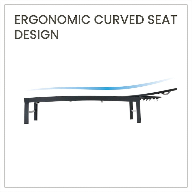 VredHom Outdoor Patio Adjustable Aluminum Chaise Lounges (Set of 4) - 76.38 L x 23.62 W x 13 H