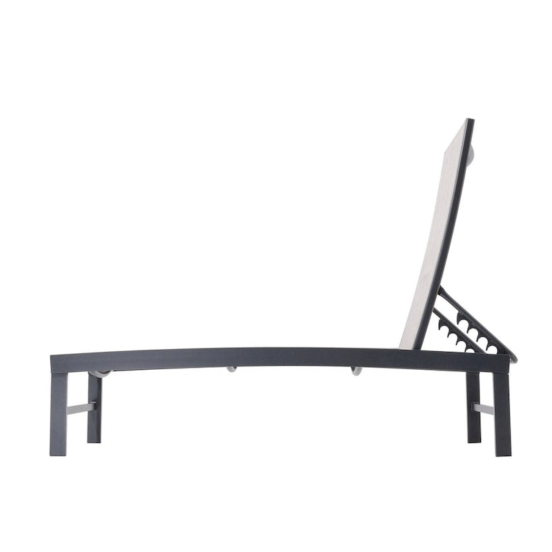 VredHom Outdoor Patio Adjustable Aluminum Chaise Lounges (Set of 4) - 76.38 L x 23.62 W x 13 H