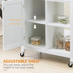 Rolling Kitchen Island Cart with Drawer and Shelves